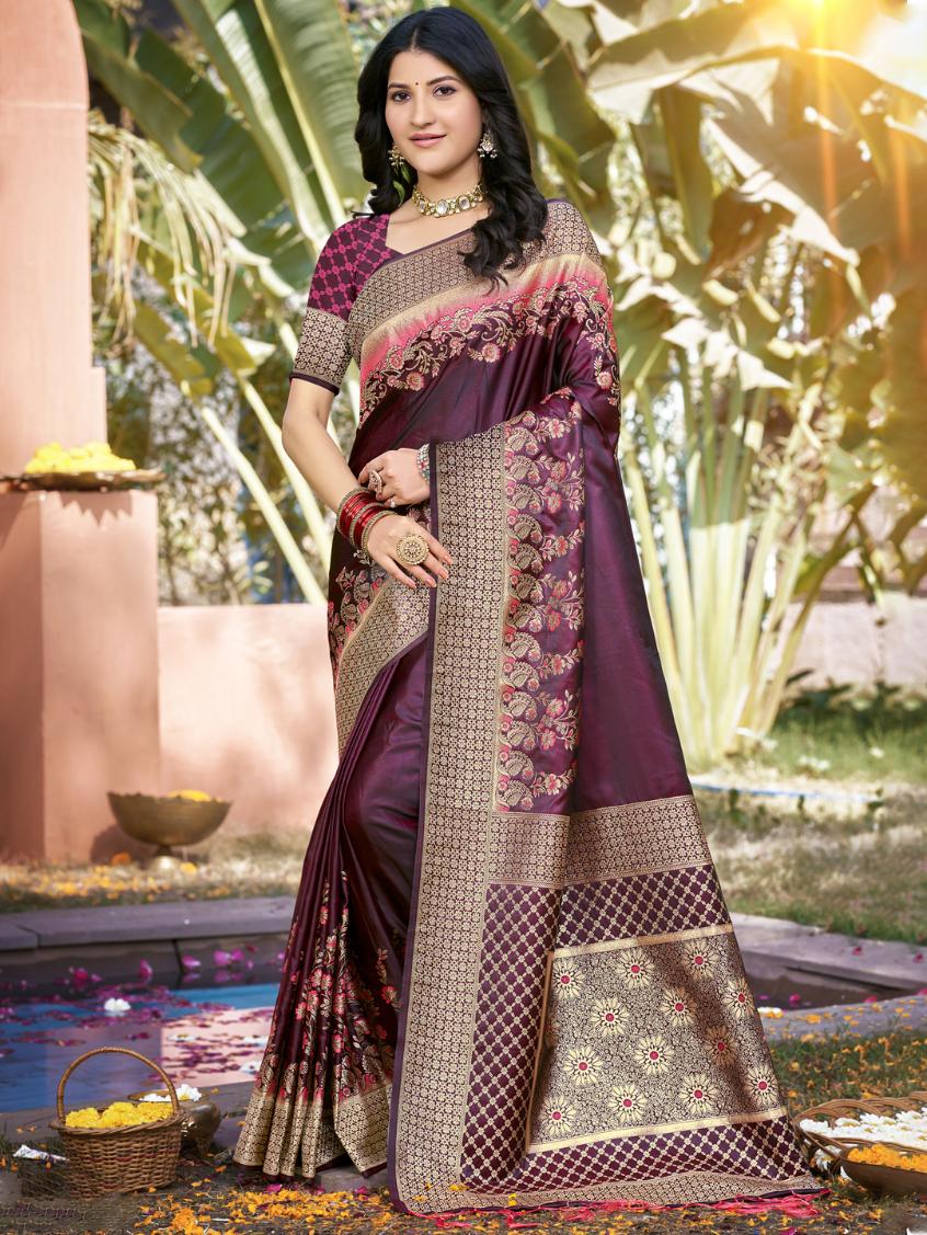 Bunawat Kangana Wedding Wear Satin Silk Saree Collection